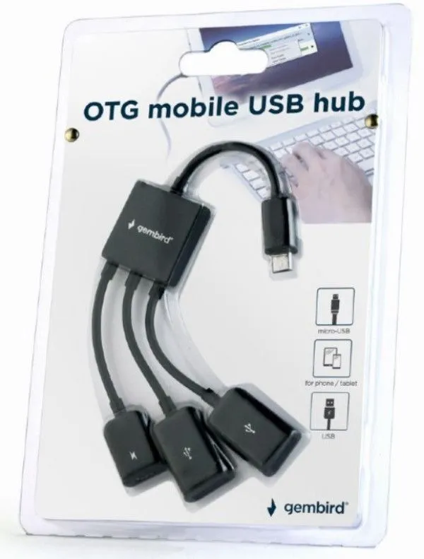 GEMBIRD Adapter, 2xUSB na Micro USB, UHB-OTG-02 OTG