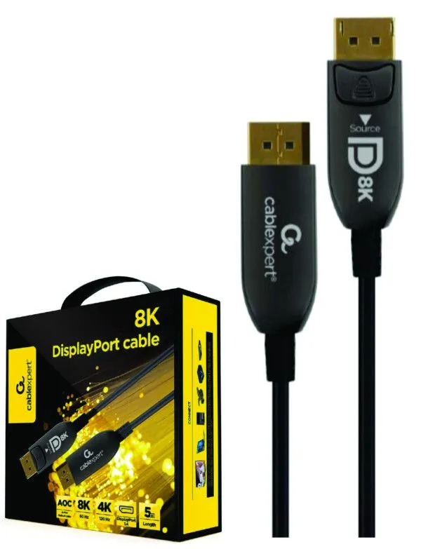 GEMBIRD Aktivni optički kabl DisplayPort v.1.4 CC-DP8K-AOC-5M/ 5m/ crna