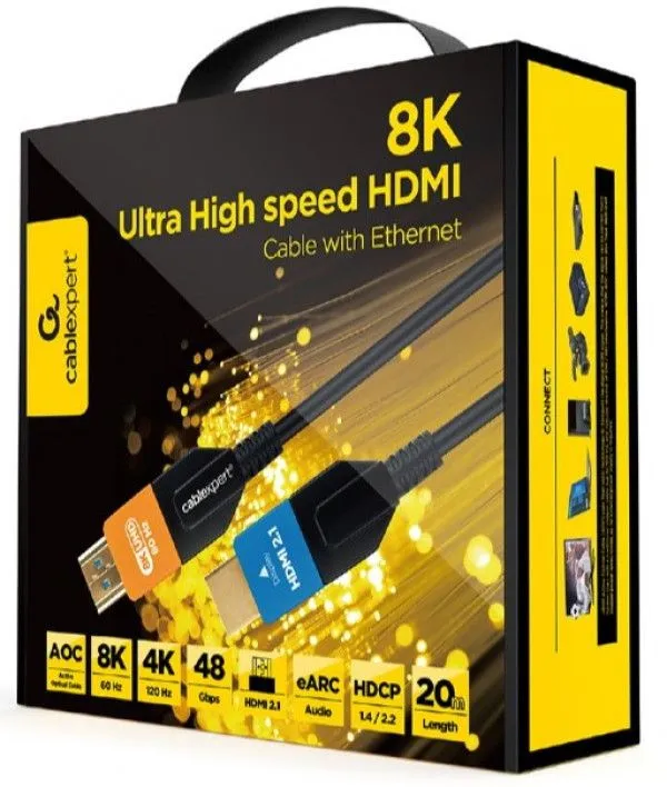 GEMBIRD Aktivni optički kabl ultra brzi HDMI 2.1 8K UHD with Ethernet CC-HDMI8K-AOC-20M, 20m