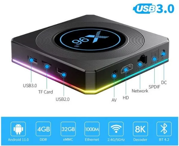 GEMBIRD Android TV Box GMB-X96 X4 4/64GB