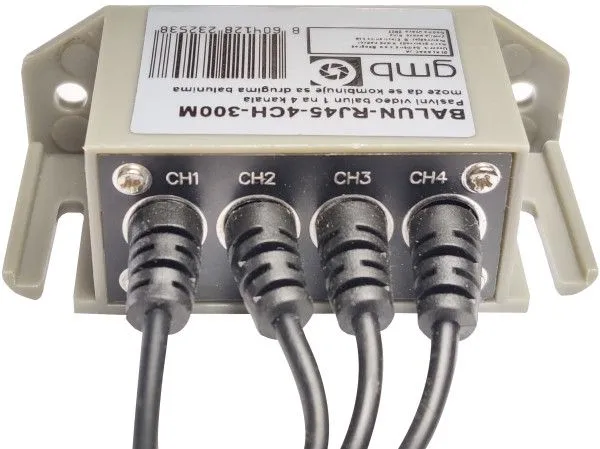 GEMBIRD BALUN RJ45-4CH-300M balun za 4 kamere (AHD/CVI/TVI) do 5MP