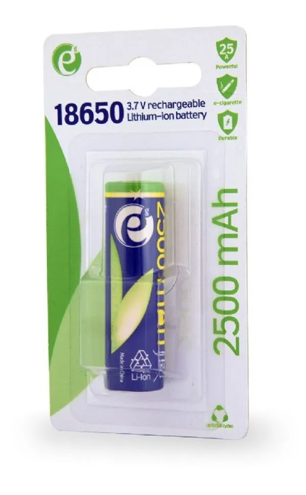 GEMBIRD Baterija punjiva EG-BA-18650-10C/2500 ENERGENIE Lithium-ion 18650, 2500 mAh