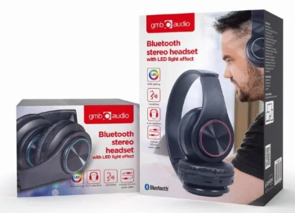 GEMBIRD Bežične slušalice BHP-LED-01/ crna