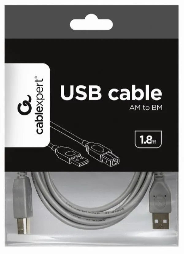 GEMBIRD CCP-USB2-AMBM-6G USB 2.0 A-plug B-plug kabl za stampac grey 1.8m