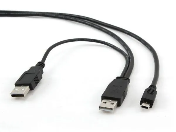 GEMBIRD CCP-USB22-AM5P-3 Dual USB 2.0 A-plug to MINI 5pina kabl 0.9m