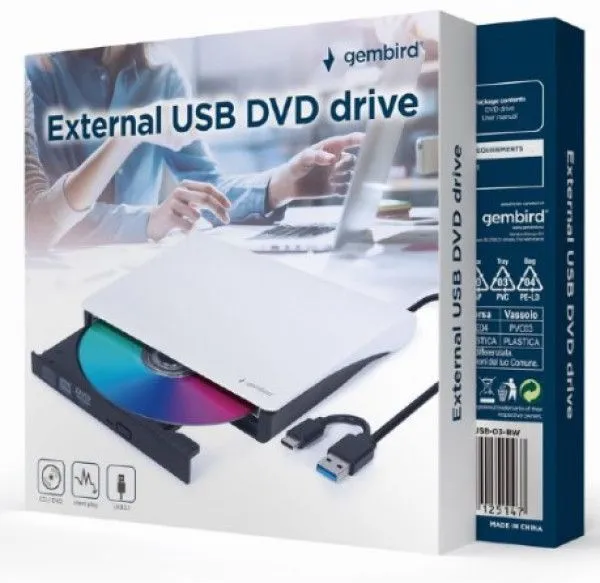 GEMBIRD DVD-USB-03-BW eksterni USB DVD drive Citac-rezac