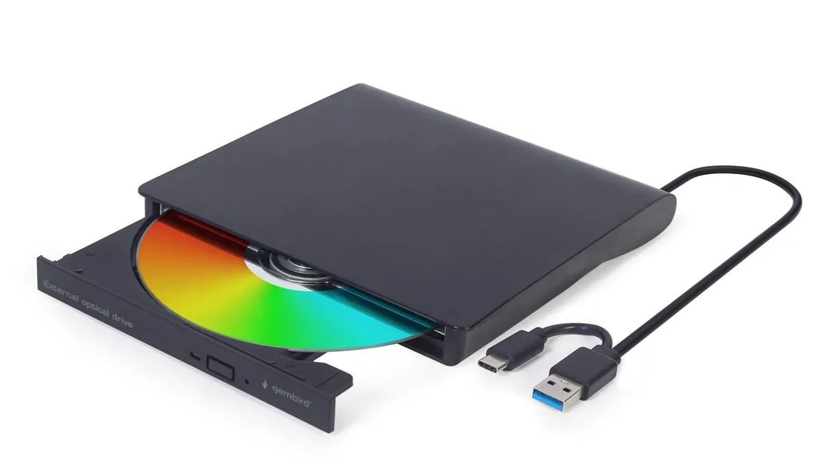 Gembird Eksterni USB DVD drive USB 3.1 + USB-C | DVD-USB-031 crni