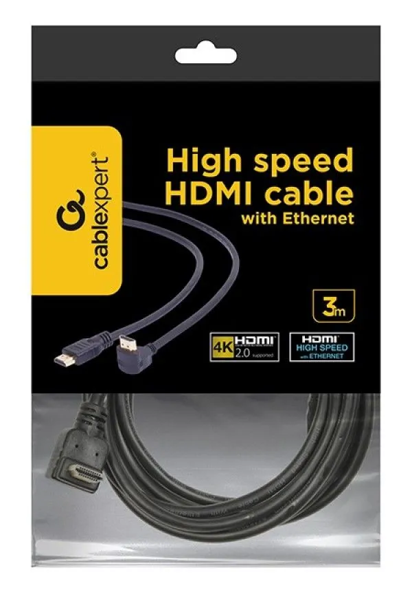 GEMBIRD HDMI kabl konektor pod uglom 90 stepeni 3m