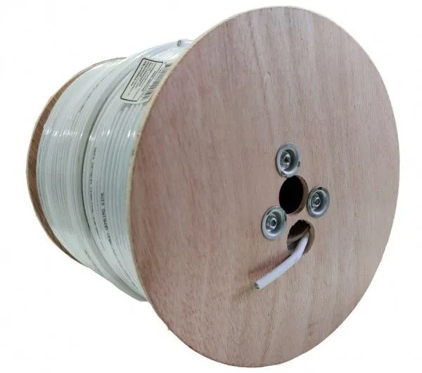 GEMBIRD KABL-COAX-RG6/300, bez konektora, RG6, conductivity18%,6.5mm, 300m, bela