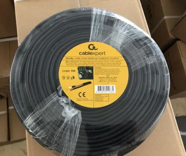 GEMBIRD Kabl za video nadzor KABL-COAX-RG59+2X0.75-BNC/DC, 50m