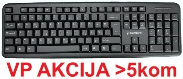 GEMBIRD KB-U-103-YU ** Standardna tastatura SRB (YU) layout black USB (446)