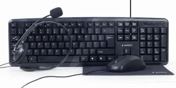GEMBIRD KBS-UO4-01 4-in-1 office set/ tastatura/ slusalice/ mis i podloga