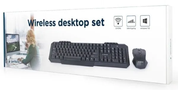 GEMBIRD KBS-WM-02 Gejmerska tastatura US + bezicni mis USB