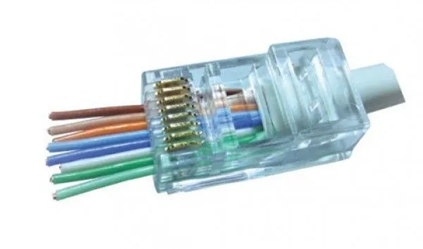 GEMBIRD LC-PTF-01/100CAT6 LAN UTP kategorije 6 EZ PROLAZNI KONEKTOR PNP88FZv2-R RJ45 (100 komada pakovanje)