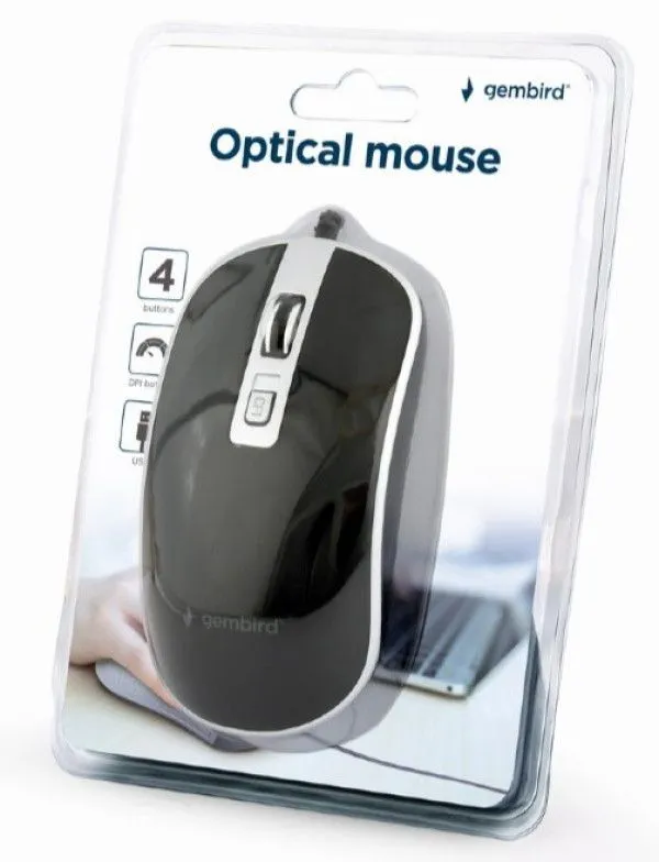 GEMBIRD MUS-4B-06-BS Opticki mis 800-1200Dpi