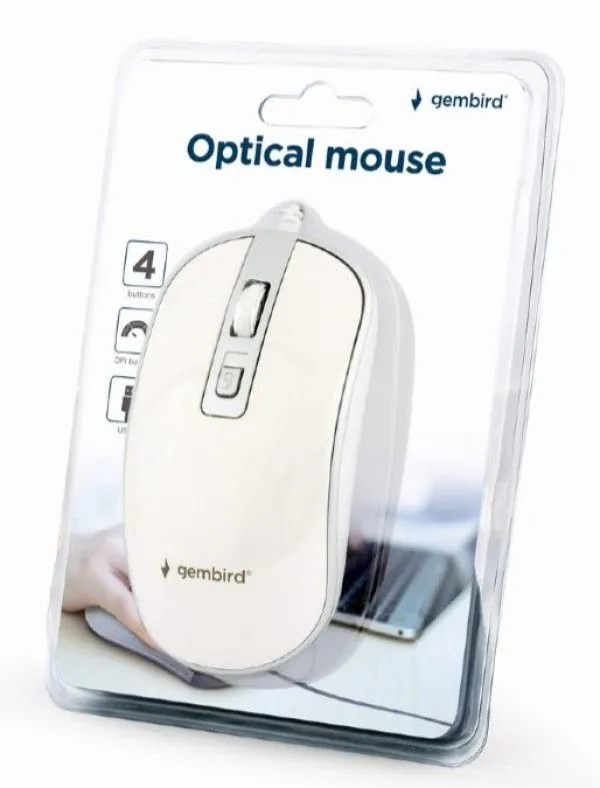 GEMBIRD MUS-4B-06-WS Opticki mis 800-1200Dpi
