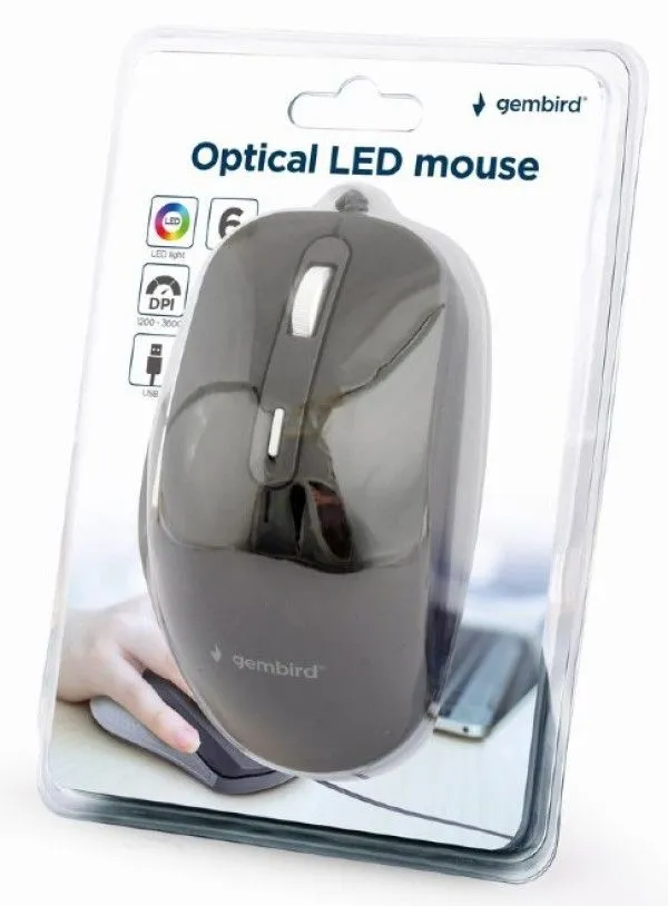 GEMBIRD MUS-6B-02 RGB Opticki mis 1200-3600Dpi