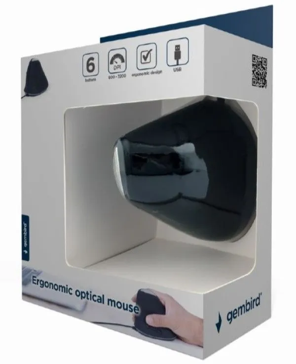 GEMBIRD MUS-ERGO-03 Ergonomic Opticki mis 3600Dpi