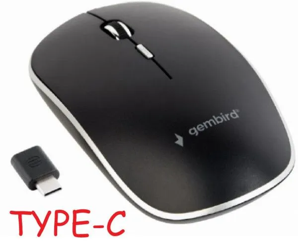 GEMBIRD MUSW-4BSC-01 Type-C Necujni bezicni mis 2/4GHz opticki USB