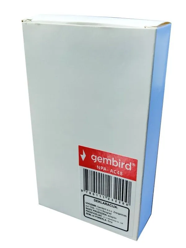 GEMBIRD NPA-AC48 punjac 12v/3A 36W/ 1m kabl sa uzemljenjem/ Coper napajanje