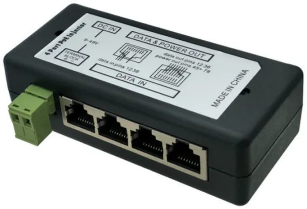 GEMBIRD POE-INJ-4xRJ45 4CH Pasivni prolazni POE injector