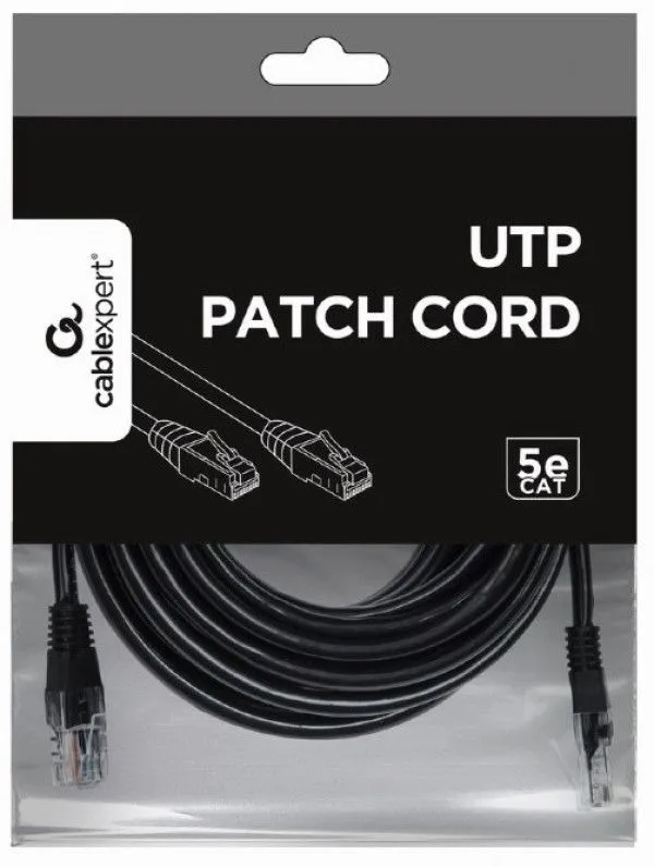 GEMBIRD PP12-10M/BK Mrezni kabl, CAT5e UTP Patch cord 10m black