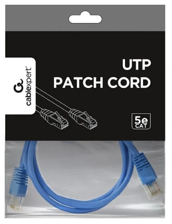 GEMBIRD PP12-1.5M/B Mrezni kabl, CAT5e UTP Patch cord 1.5m blue