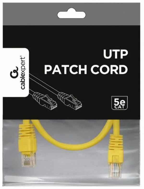 GEMBIRD PP12-1.5M/Y Mrezni kabl, CAT5e UTP Patch cord 1.5m yellow