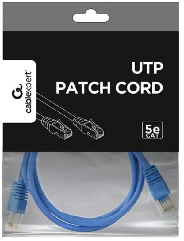 GEMBIRD PP12-1M/B Mrezni kabl, CAT5e UTP Patch cord 1m blue