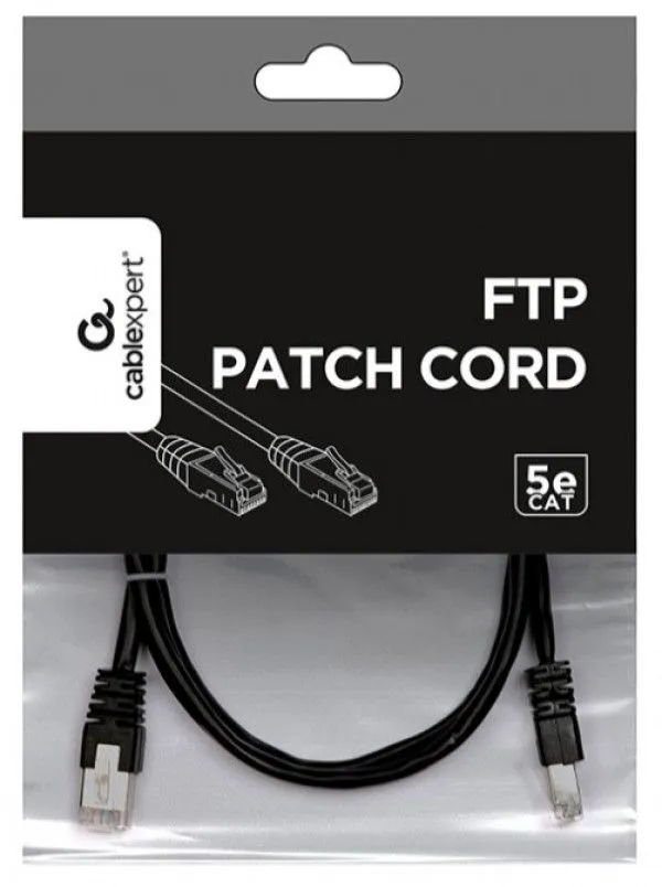 GEMBIRD PP22-0.5M/BK Mrezni kabl FTP Cat5e Patch cord, 0.5m black