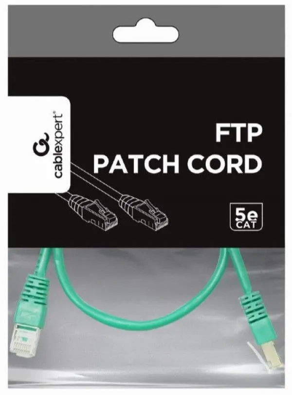 GEMBIRD PP22-1M/G Mrezni kabl FTP Cat5e Patch cord, 1m green
