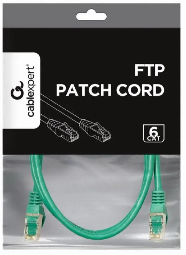 GEMBIRD PP6-1M/G Mrezni kabl, CAT6 FTP Patch cord 1m green