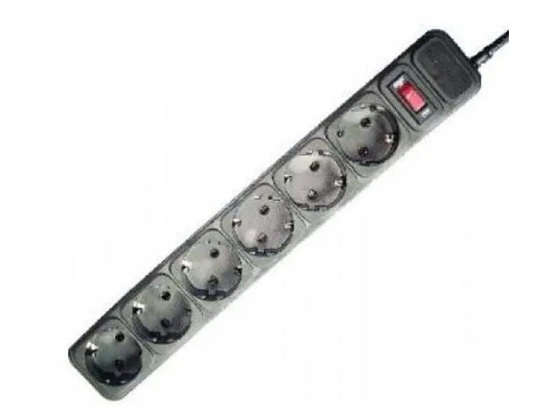 GEMBIRD Protektor SPG6-B-10, 6 mesta, 3m, Crni