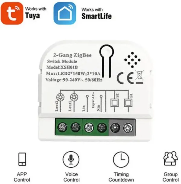 GEMBIRD Relejni modul, Self-locking daljinski upravljač Smart Switch, Tuya Wifi DIY DC 5V/7-32V AC