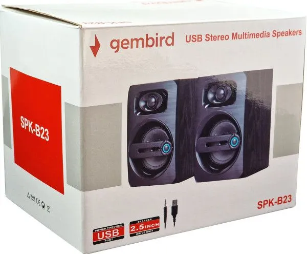GEMBIRD SPK-B23 Stereo zvucnici black Wood