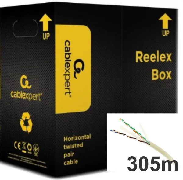 GEMBIRD UPC-6004SE-L UTP cat.6 Indoor licnasti CCA, ECA, kotur 305m