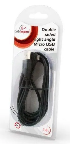 GEMBIRD USB 2.0 kabl na Micro USB 5pin za punjenje pod uglom od 90 stepeni, 1.8m
