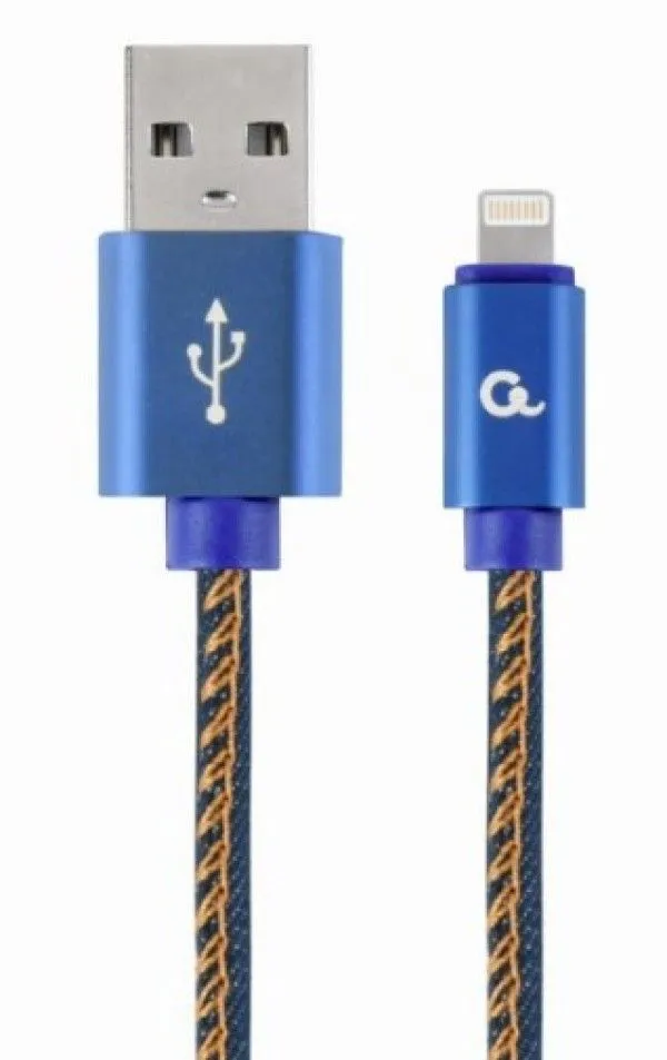 GEMBIRD USB kabl na Lightning, CC-USB2J-AMLM-1M-BL, pleteni 1m, plava