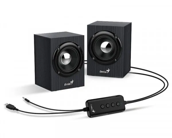 GENIUS Zvučnici SP-HF385BT/ Wood/ Black Gray
