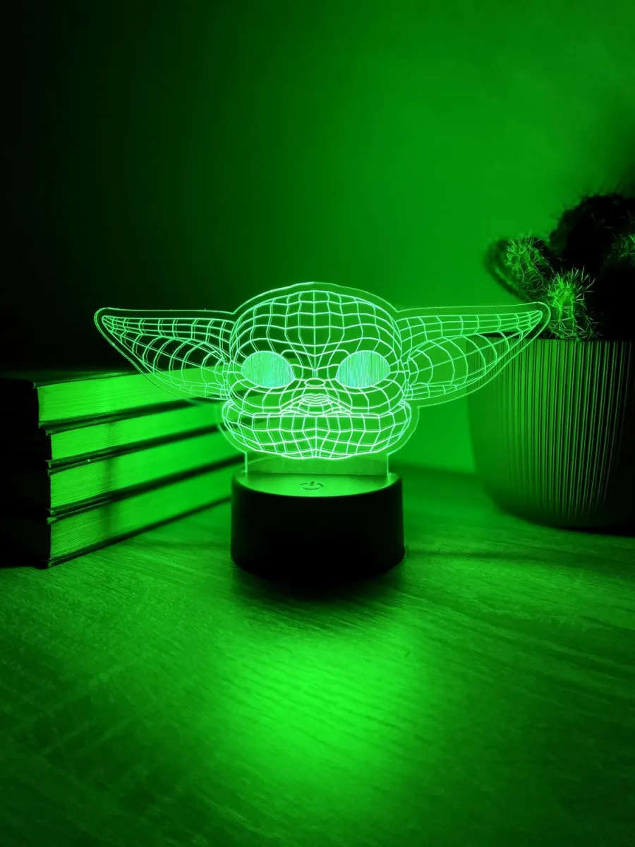 GENTILIS LED Lampa Yoda 3D