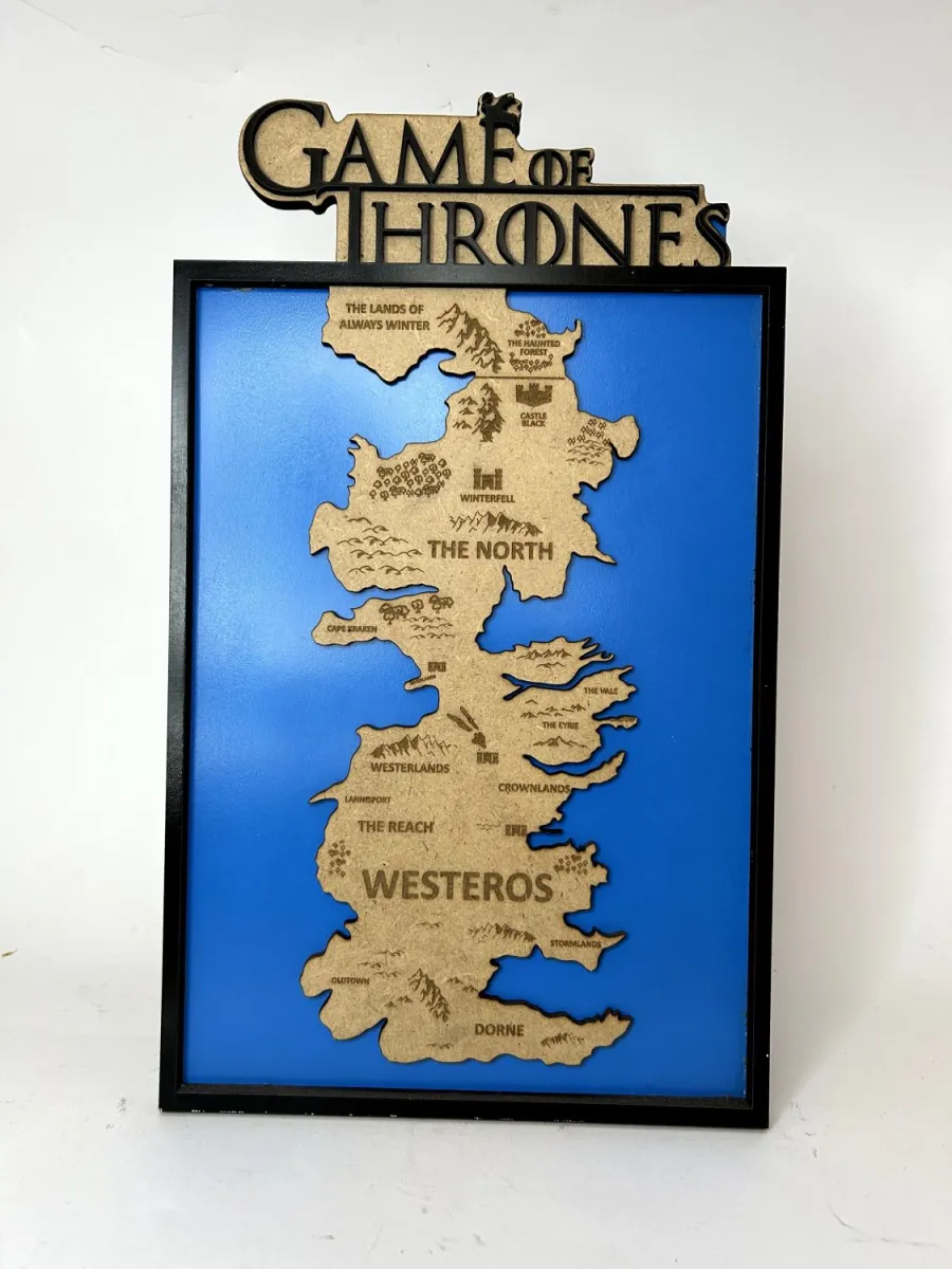 GENTILIS Zidna dekoracija Mapa Westerosa