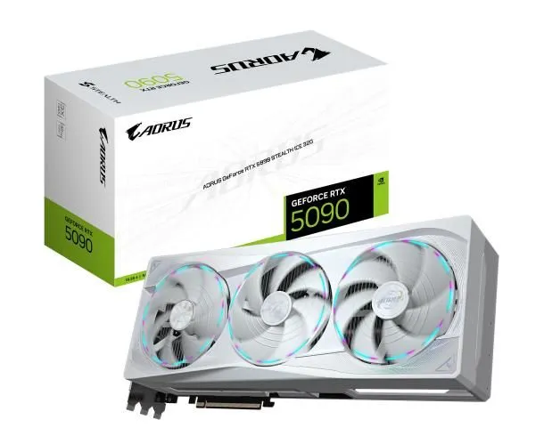 GIGABYTE AORUS GV-N5090AORUSST ICE-32GD GeForce RTX 5090 STEALTH ICE 32GB