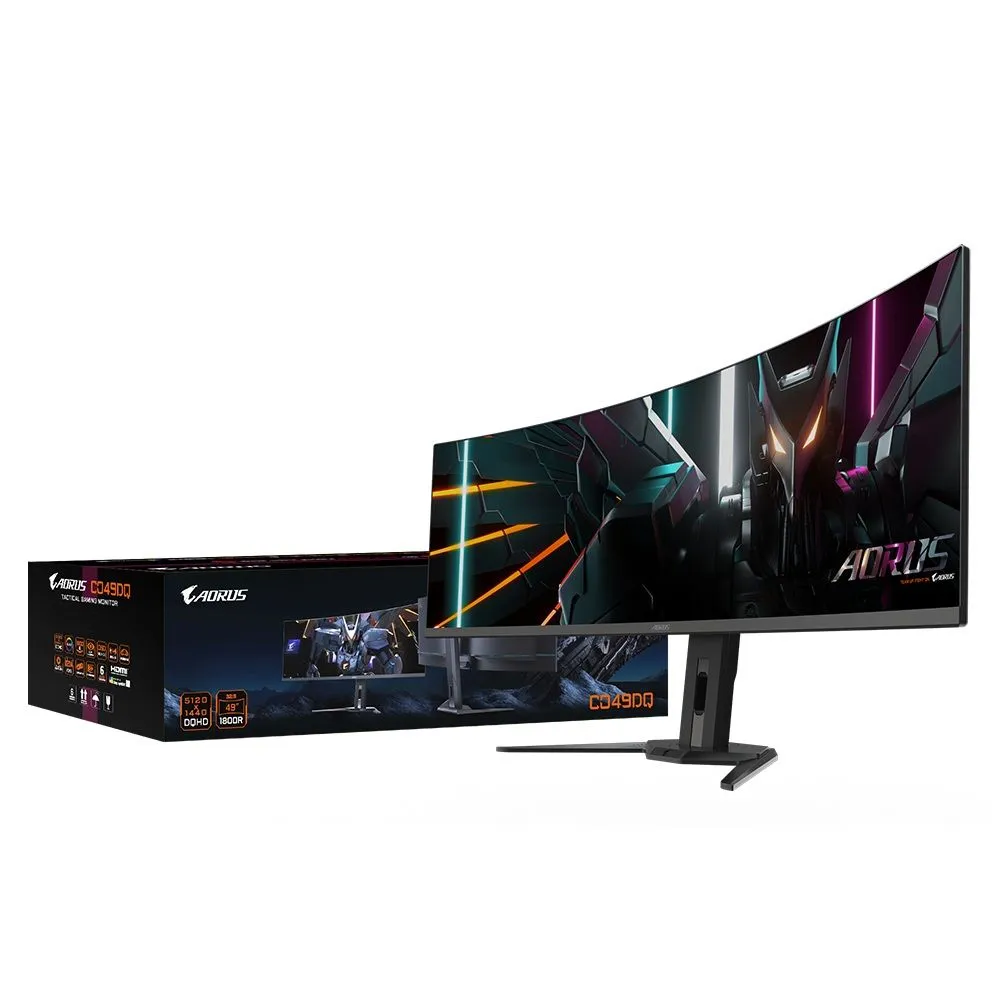 GIGABYTE Monitor CO49DQ EK1 49 144Hz Dual-QHD 5120x1440 OLED 0.03 ms GTG