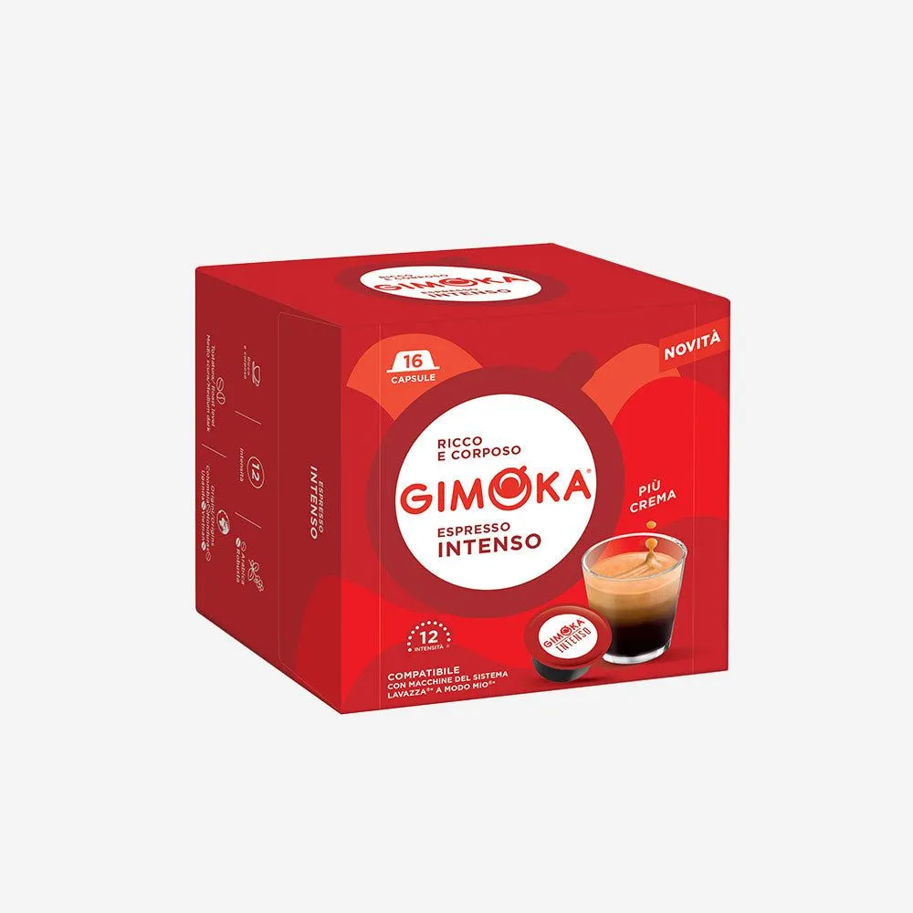 GIMOKA Kapsule za kafu Intenso CAFFÈ, kompatibilnost LAVAZZA A MODO MIO® 16 kom