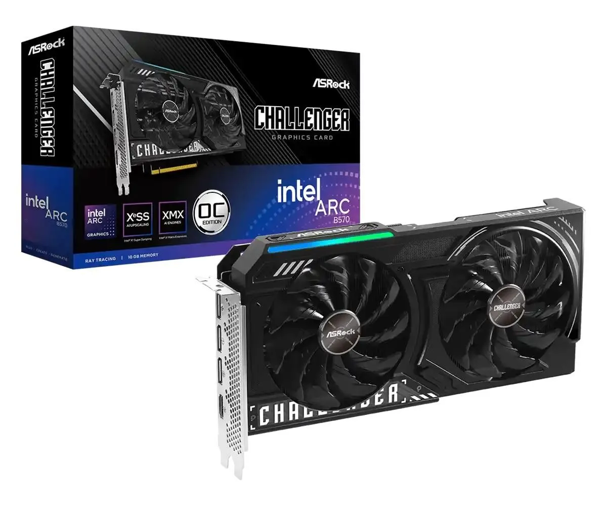 Graficka karta Asrock Intel Arc B570 Challenger 10GB OC 160 bit
