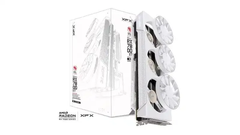 Graficka karta XFX Quicksilver AMD Radeon RX 7800 XT 16GB Magnetic Air White 256 bit