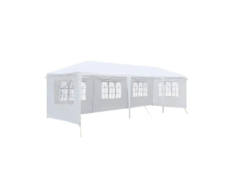 GREEN BAY Tenda sa bočnim stranama 3x9m, bela