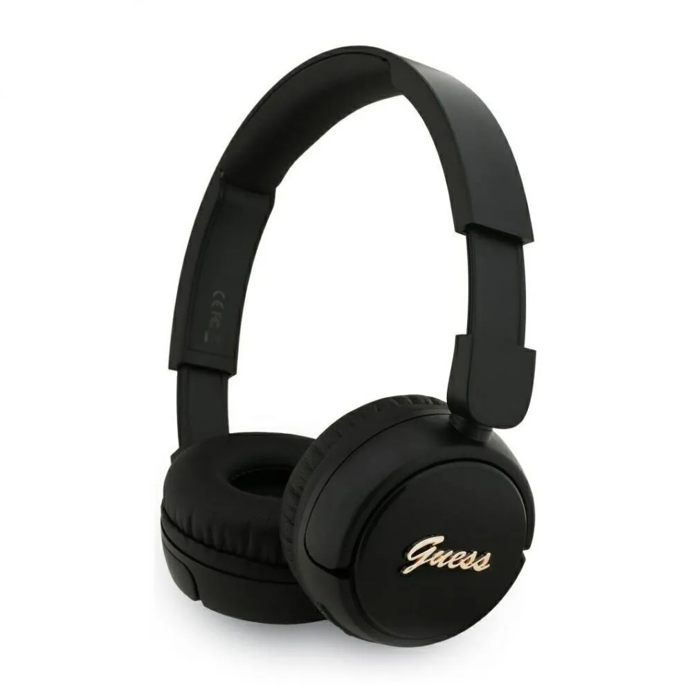 GUESS Bluetooth slusalice Script Metal Logo crne (GUBHV6SCK)