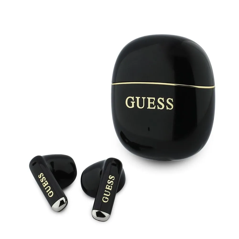GUESS Bluetooth slusalice TWS Glossy Gold Line Classic crne (GUTWSG3HGECK)
