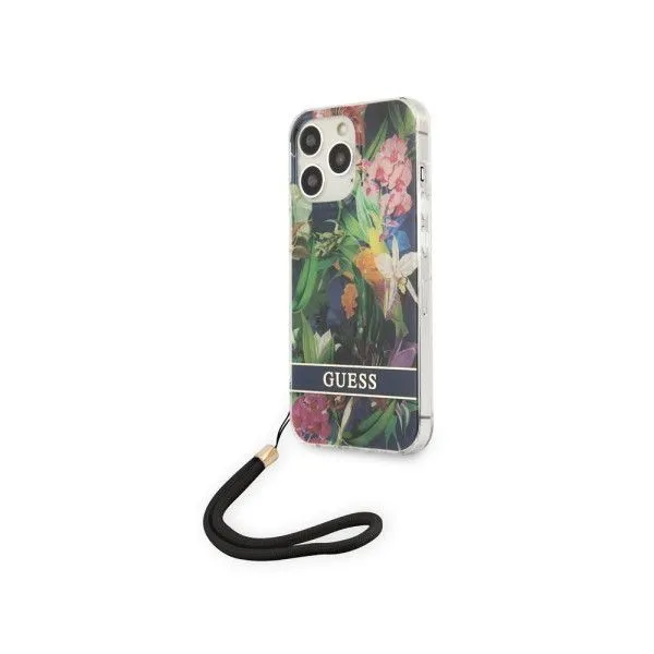 GUESS Futrola za iPhone 13 Pro Max/ plava Flower Strap